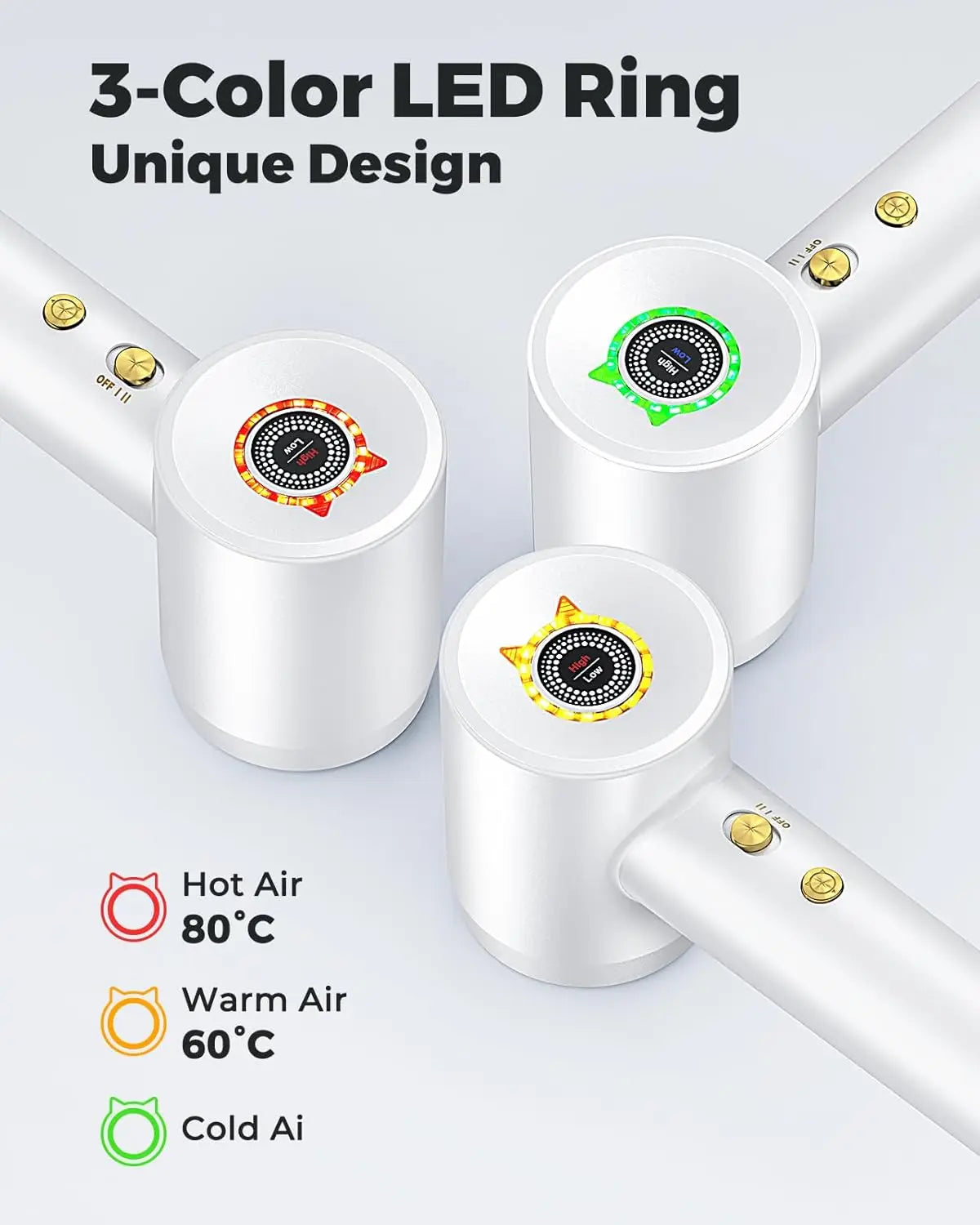 1600W Professional High Speed Hair Dryer 110000RPM Brushless Cold Hot blower Silent Touch Screen Home Hair Dryer Fast Dry