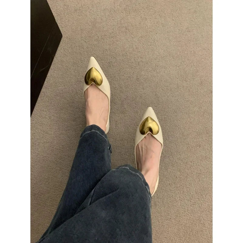 Elegant Black Flat Bottomed Single Shoes For Women New Spring Autumn/Winter French Style Soft Bottomed Comfortable Commuting Sho