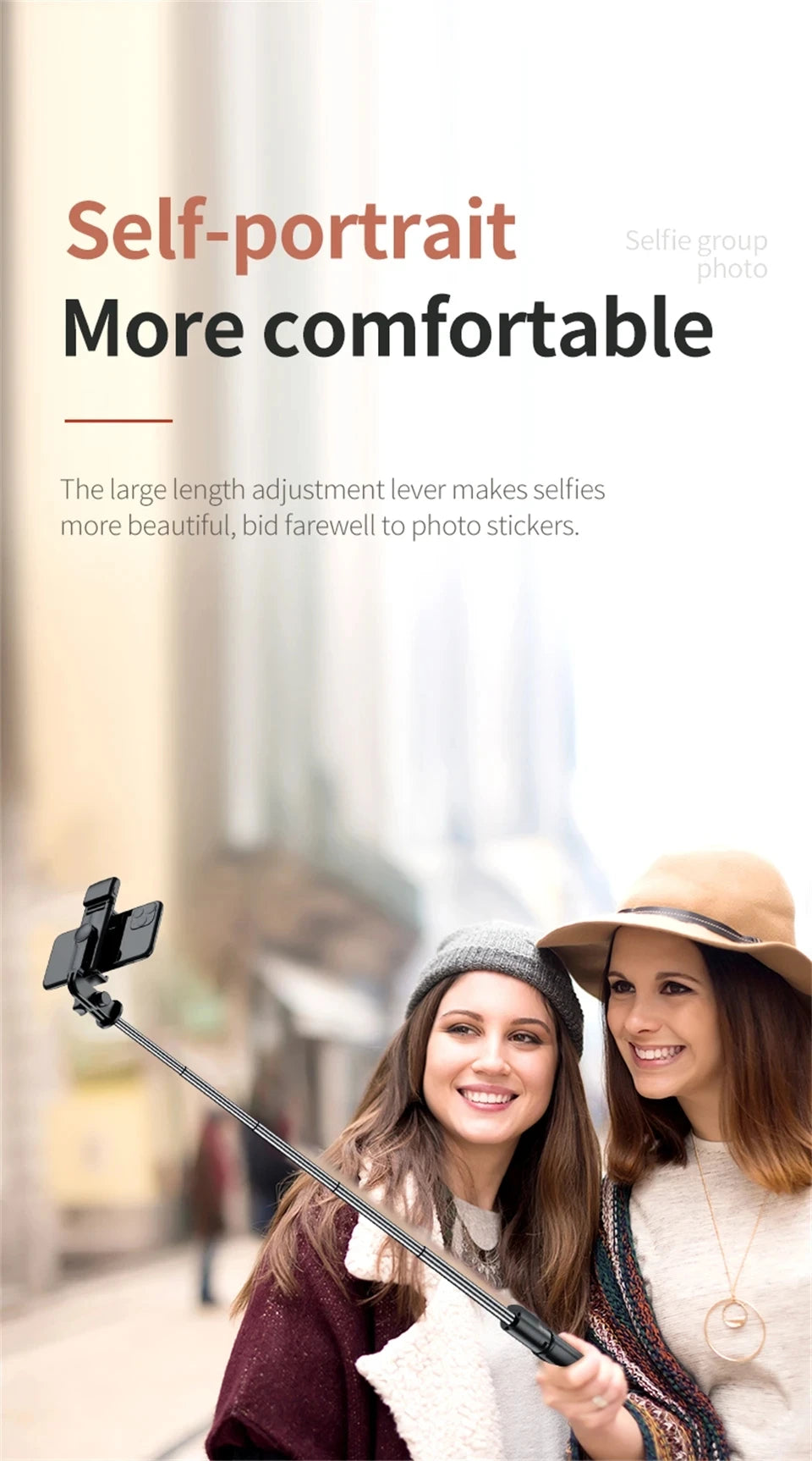 2025 new Selfie Stick Extendable Tripod Phone with,Group Selfies Live Streaming Video Recording Compatible with All Cellphones