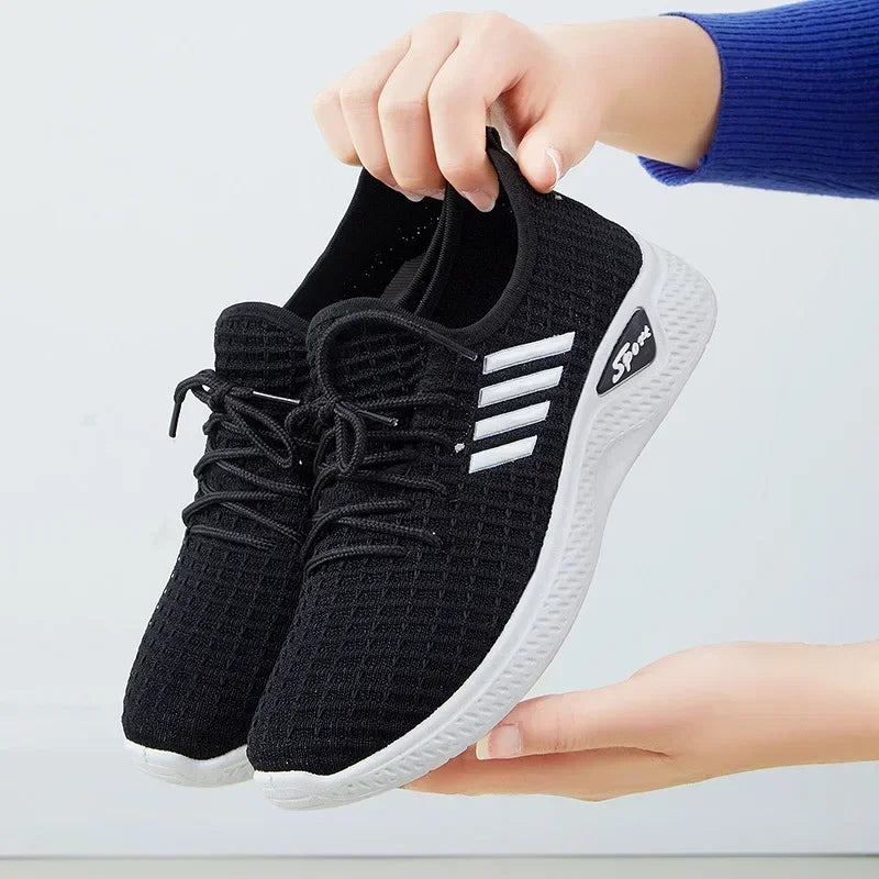 Fashionable Women's Sports Shoes, Thick Breathable Soft Sole Mesh, Lightweight Sneakers Casual Shoes, Comfort, Breathable