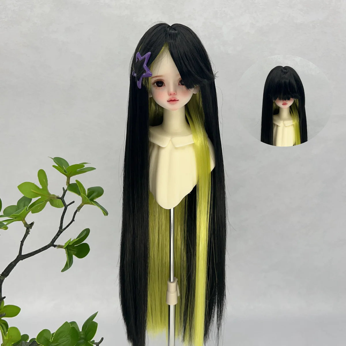 1/3 1/6 BJD/SD Doll Wig With Bangs Long Straight Wig Synthetic Wig For Girls Diy Bjd Wig Accessories