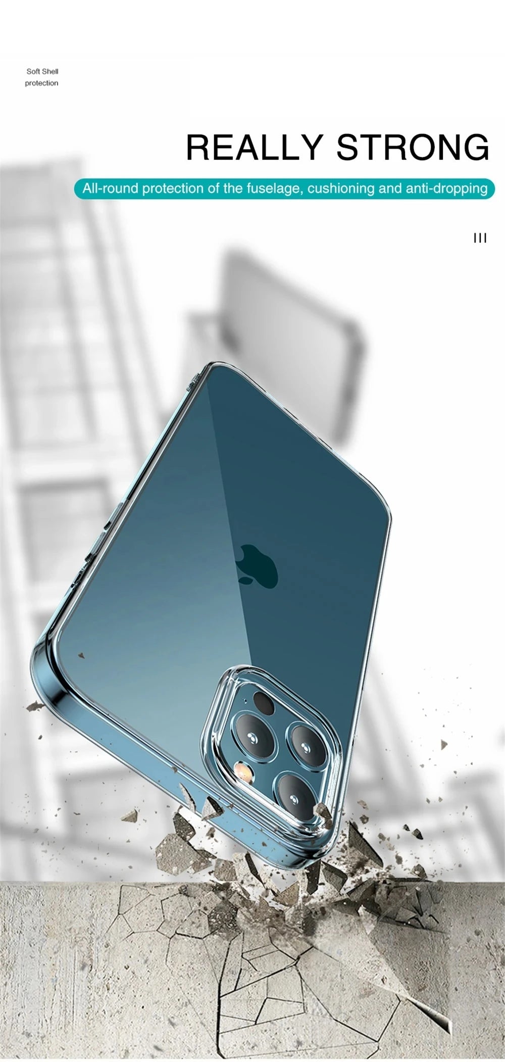 Transparent Phone Case For iPhone 11 12 13 14 15 Pro Max Mini For iPhone X XS Max XR 8 7 6 Plus TPU Soft Back Cover Clear Case