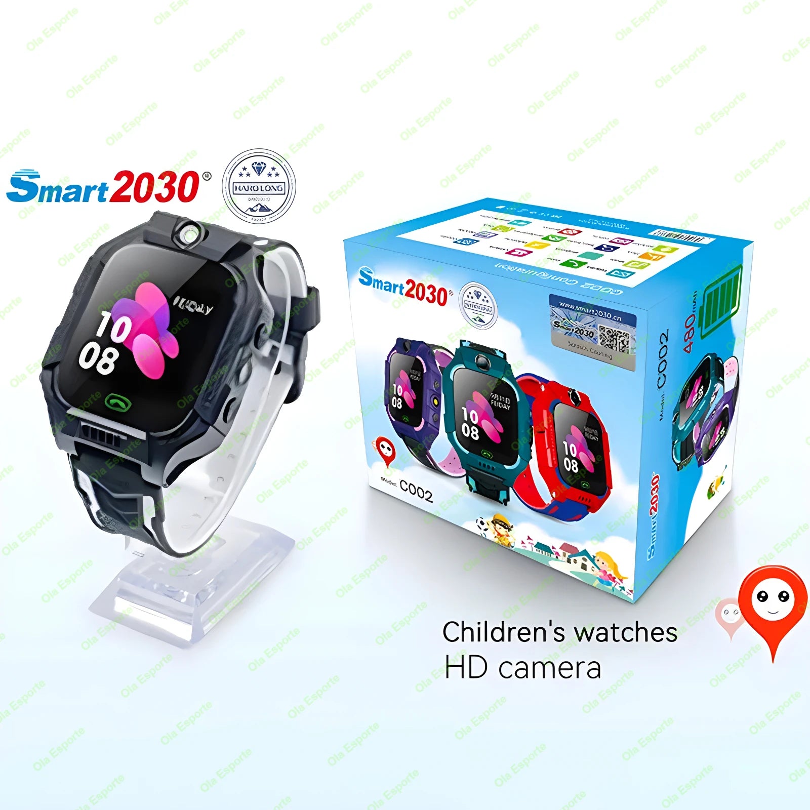 2025 Kids Smart Watch 4G Sim Card Call Camera GPS Location SOS Antil-lost IP67 Waterproof Smart Watch For Ios Android Kid Gifts