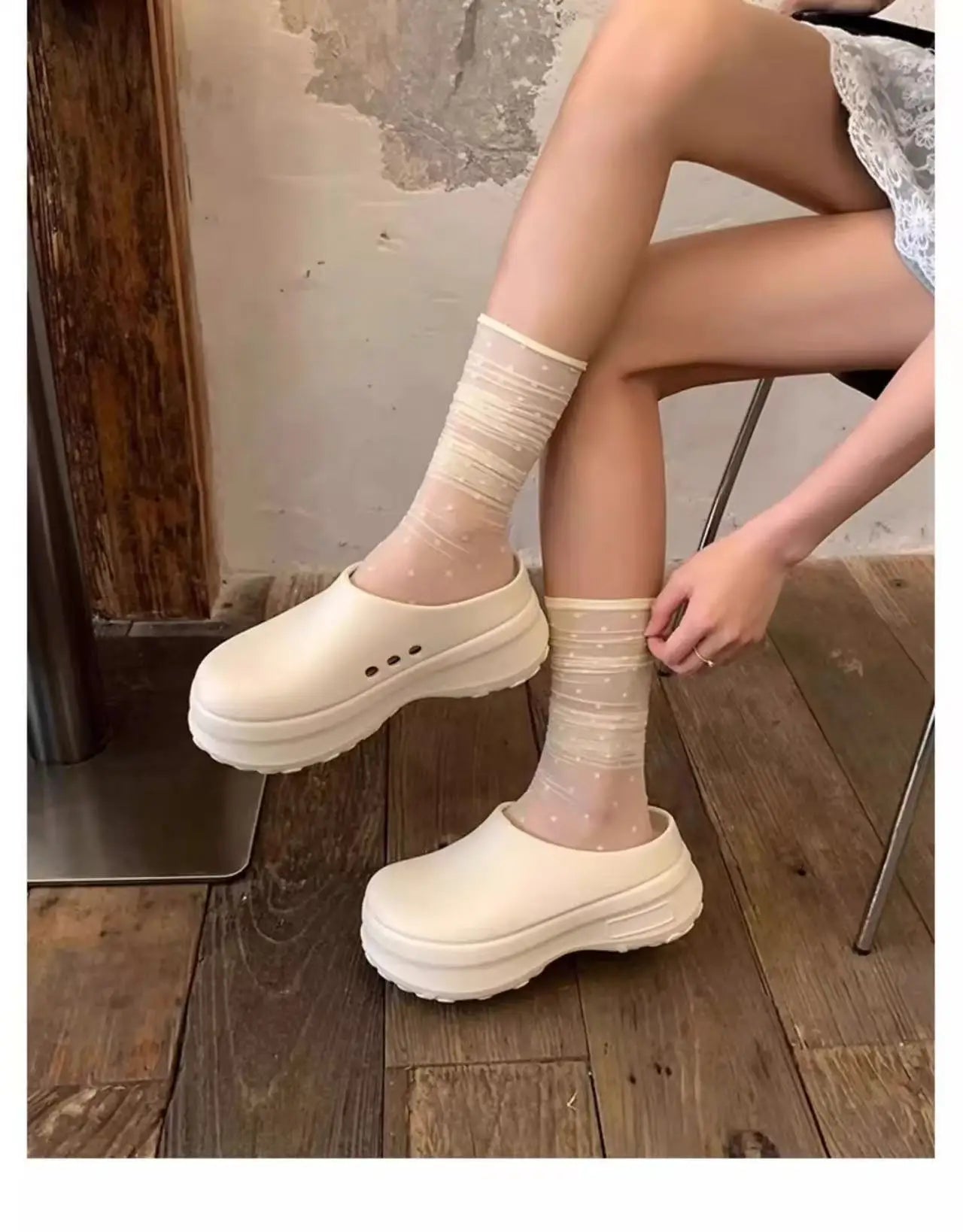 Women's Slippers Minimalist Fashion Air Cushion Soft 5CM Platform Non Slip Sandals Breathable Couple Style Heightened Chef Shoes