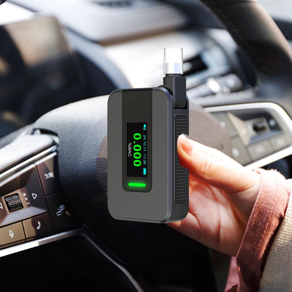 Electrochemical Alcohol Tester High Precision Non-Contacting Electronic Breathalyzer Portable Alcohol Meter for Professional Use