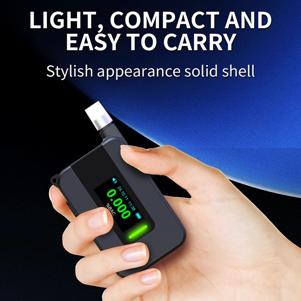 Electrochemical Alcohol Tester High Precision Non-Contacting Electronic Breathalyzer Portable Alcohol Meter for Professional Use