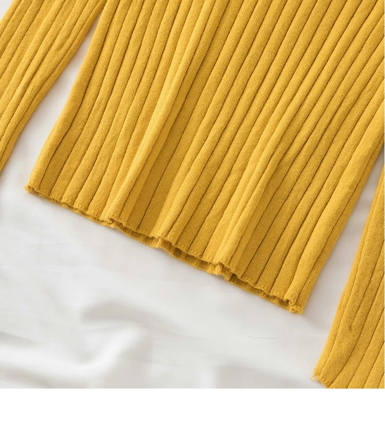 Autumn Winter 2025 Tops Pullovers Women Sweaters Knit Soft Jumper Tops O-Neck Ribbed Long Sleeve Korean Slim-fit Female Sweater