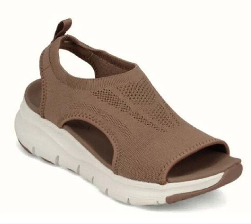 2022 Summer Women Sandals Solid Color Mesh Wedge Shoes Hollow Out Casual Ladies Open Toe Slip-on Platform Female Sandalias Mujer