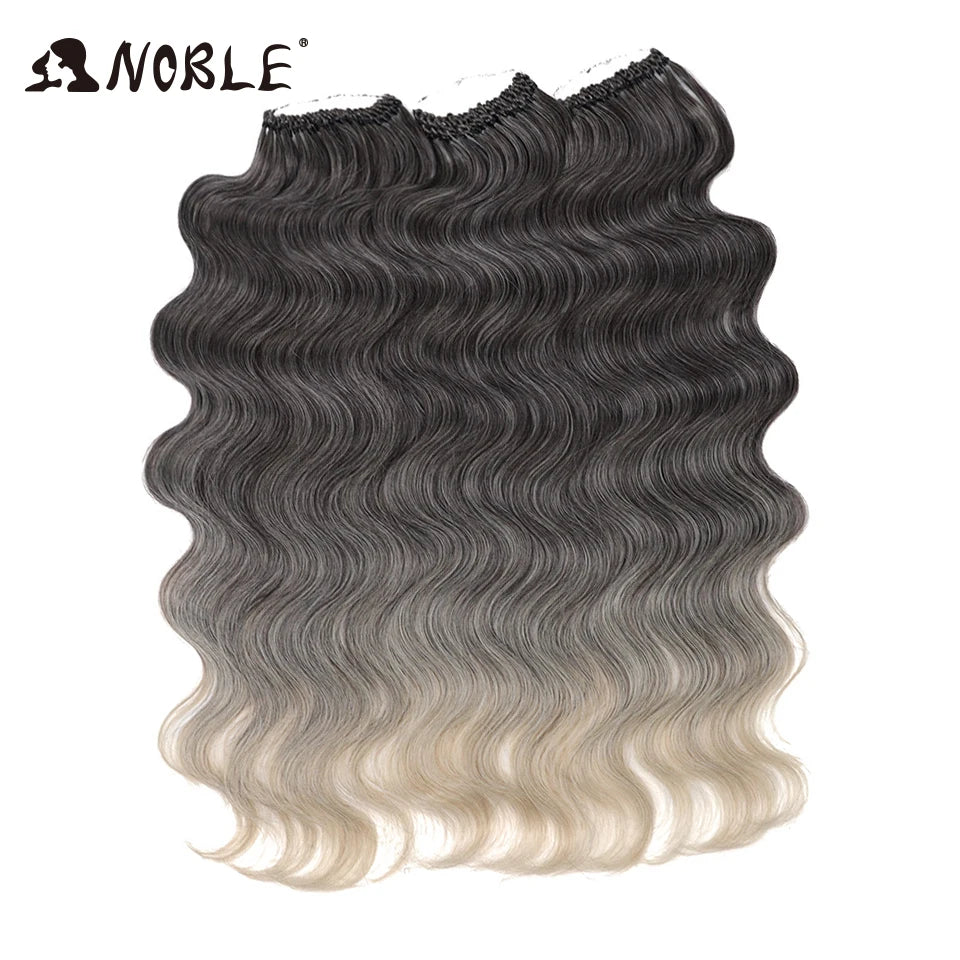 Noble 18 Hair Body Wave Crochet Hair Extension Ponytail Extensions 24" Fake Hair Goddess Braids Crochet Braids Hair Extensions
