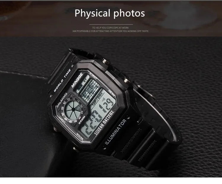 Military Digital Watches Men Sports Luminous Chronograph Waterproof Ultra-thin Male Electronic Wrist Watches Relogio Masculino