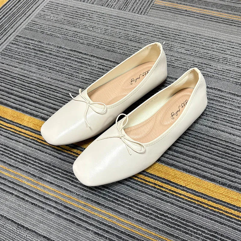 Luxury Butterfly-Knot Footwear Flats With Shoes For Women Female Soft Fashion Shallow Ladies Ballet Flats Slip On Shoes