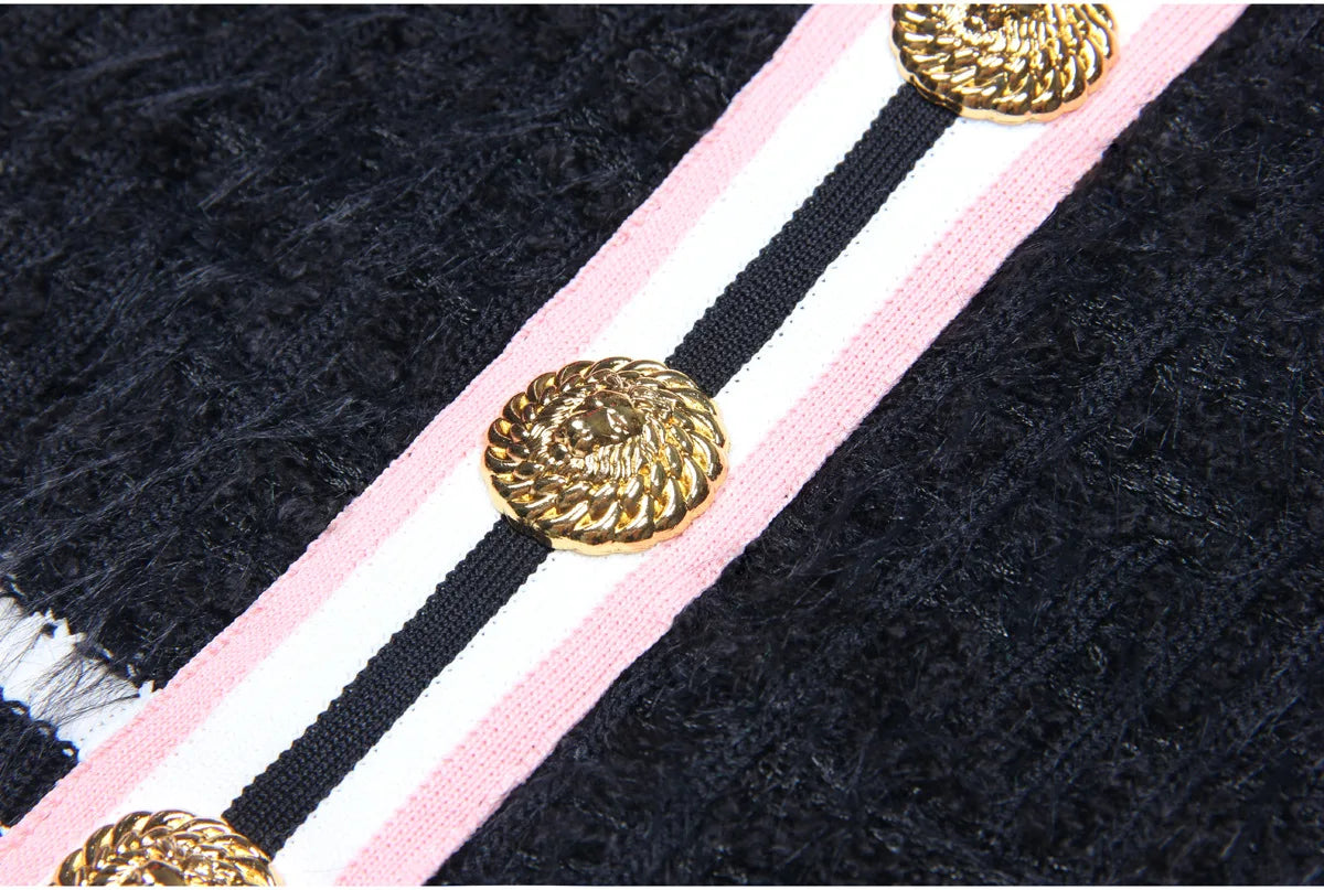 ZJYT Autumn Designer Single Breasted Cardigan Sweaters for Women Knitting Tops Short Sleeve Knitwears Jersey Mujer Blue 2024 New