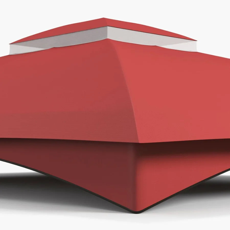 10' x 12' Gazebo Canopy Replacement 2Tier Outdoor Gazebo Cover Top Roof with Drainage Holes TOP ONLY Wine Red