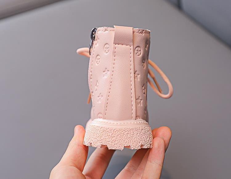 Bota Kid Boots Kid Fashion Boots Autumn Winter Boys British Plush Short Boot Girl Ankle Boots French Boy/ Girls Boots Kid Shoes