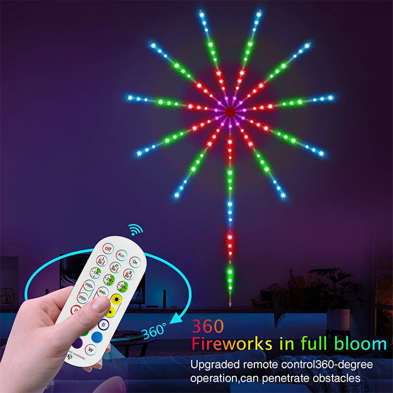 Firework Led Strip Lights For Room Wall Bluetooth Led Tape Light 5V Music Sync Led Lighting Strips Usb Led Strip Rgbic