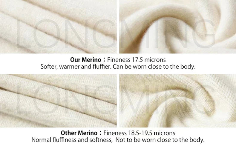 Autumn Winter 100% Merino Wool Women's Cardigan Long Sleeve Sweater Coat Loose Warm Cashmere Knitwear Fashion Female Long Coat