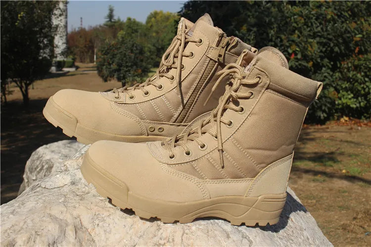 Wear resistant tactical boots for both men and women waterproof security shoes outdoor hiking boot high top desert boots for men