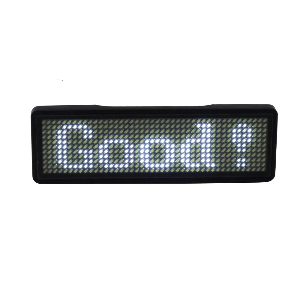 Bluetooth Led Name Badge Diy Programmable Scrolling Message Board Mini Lcd Display Pattern Display for Party Meeting