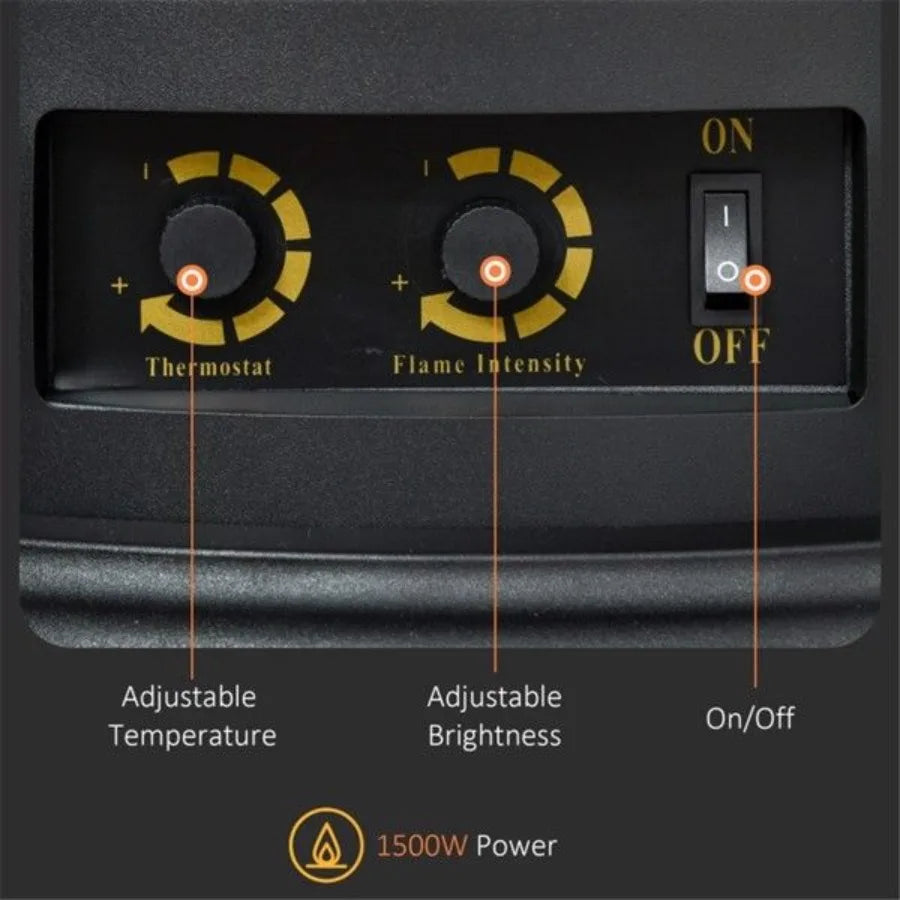 1500W 22 Electric Fireplace Black