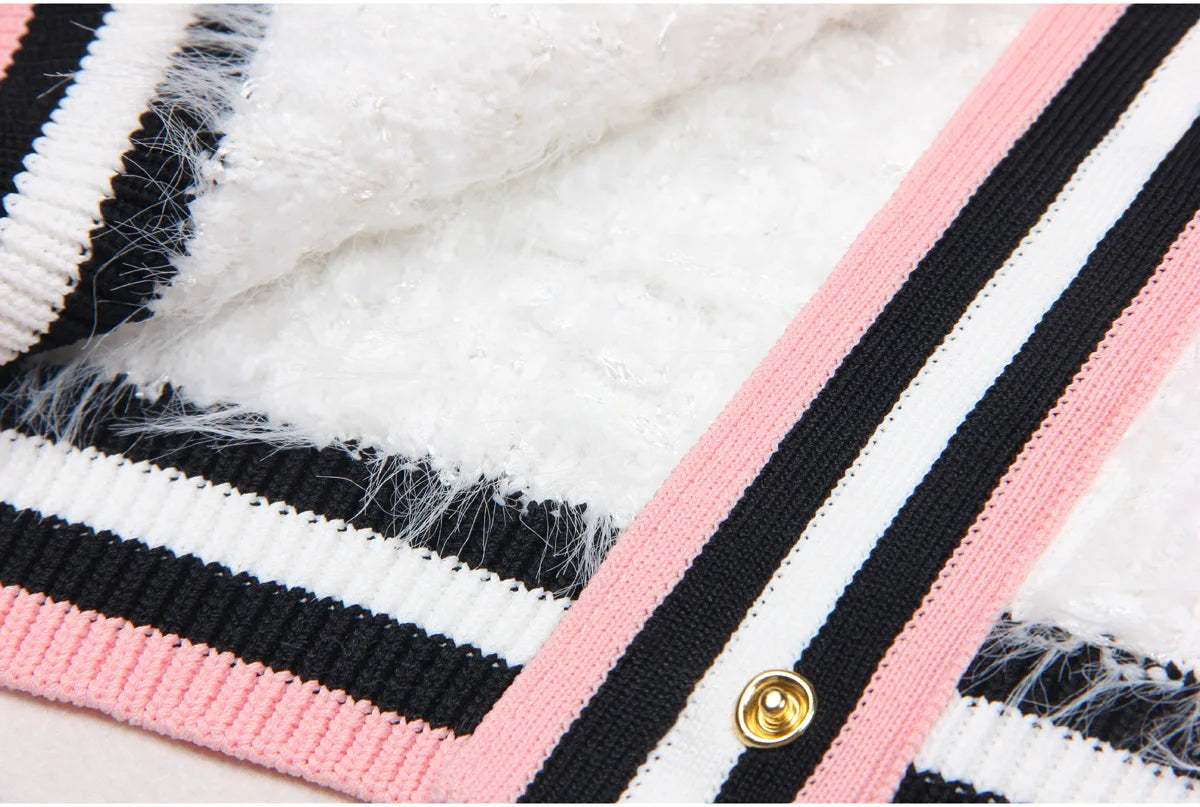 ZJYT Autumn Designer Single Breasted Cardigan Sweaters for Women Knitting Tops Short Sleeve Knitwears Jersey Mujer Blue 2024 New