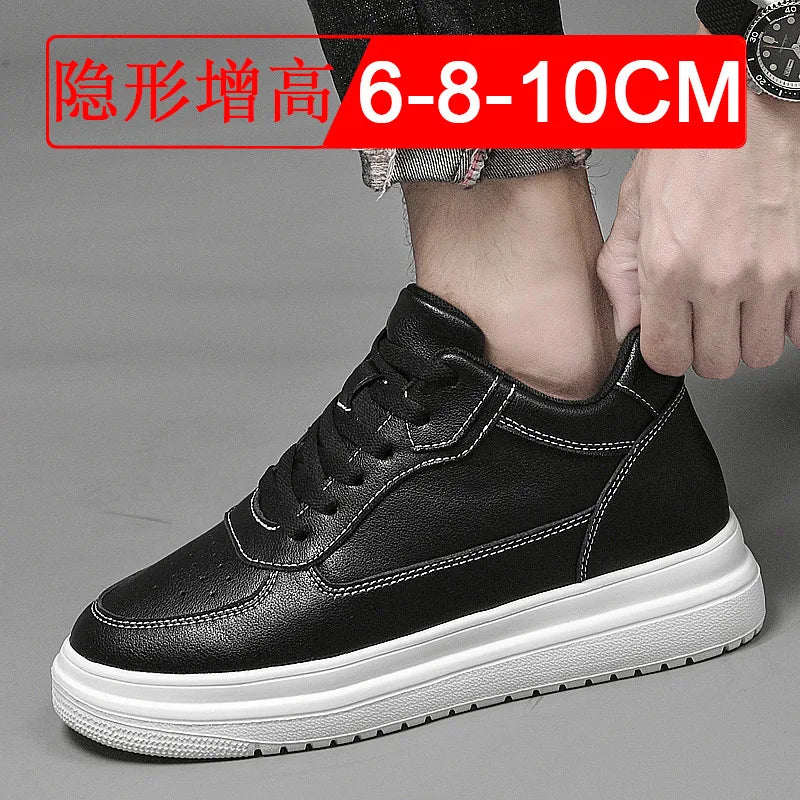 Luxury Elevator Shoes Men Women Sneakers Height Increasing Invisible 6 8 10CM Heighten Sports Man Taller Lift White Shoes