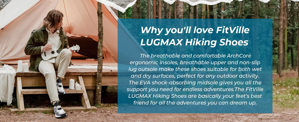 FitVille Men'S Widened Hiking Walking Shoes Slip-On Comfortable Orthopedic With Arch Support Non-Slip Sports Shoes For Travel