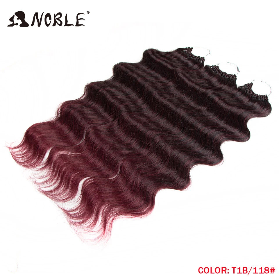 Noble 18 Hair Body Wave Crochet Hair Extension Ponytail Extensions 24" Fake Hair Goddess Braids Crochet Braids Hair Extensions