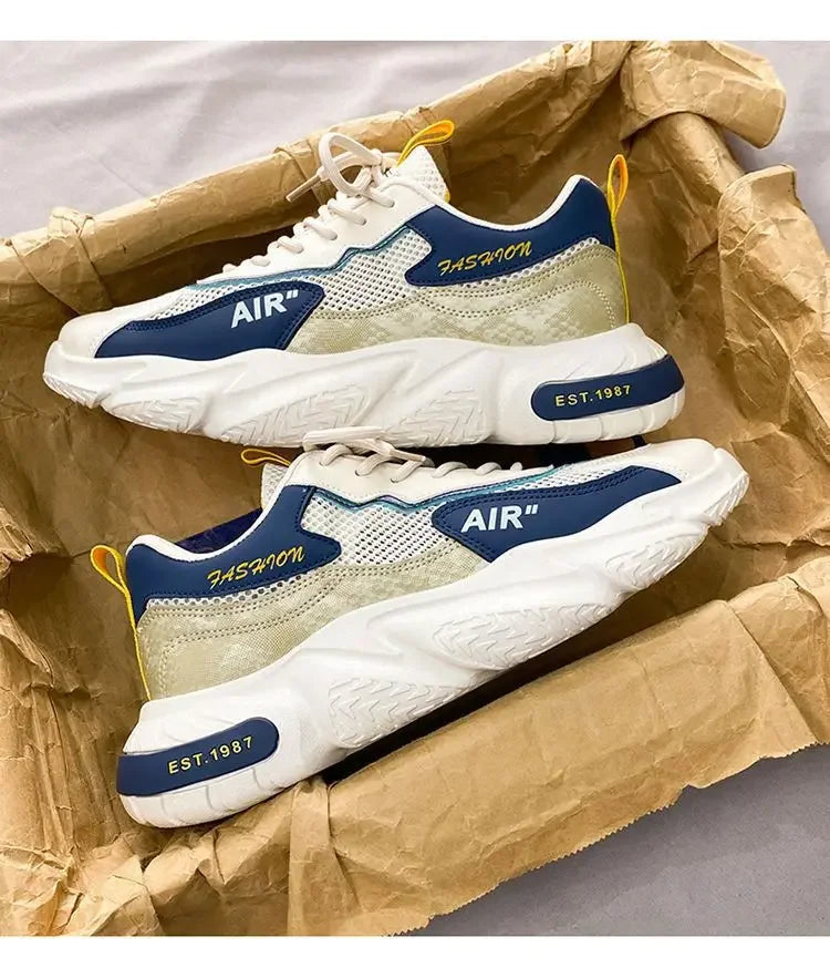 Men Casual Sports Shoes Breathable Lightweight Sneakers Summer Outdoor Tennis Running Walking Shoes Male Vulcanized Shoes Man