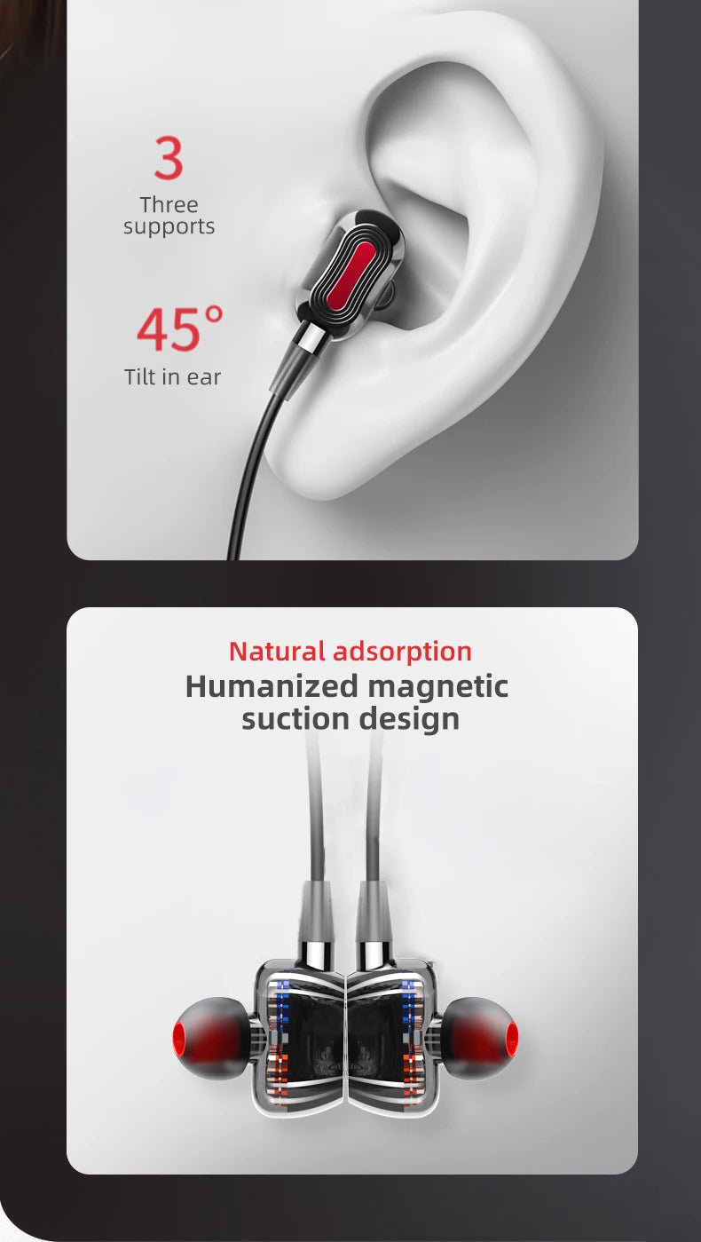 Lenovo Original HE05 Pro TWS Wireless Earphone Bluetooth 5.0 Waterproof Microphone Sports Noise Reduction Neckband Headphones