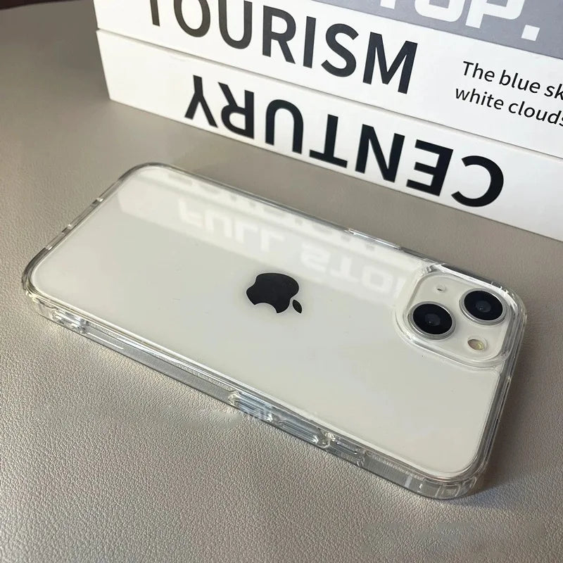 Luxury Transparent Soft Acrylic Phone Case For iPhone 17 16 15 14 13 12 11 Pro Max XS X XR 7 8 Plus Shockproof Protective Cover