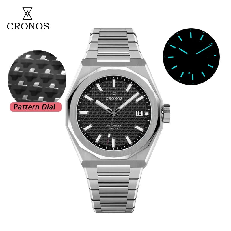 2025 Cronos L6028 New Dial Limited 39mm PT5000 See-through Caseback Men Automatic Wristwatches 10ATM Lumious V3 Watches for Men