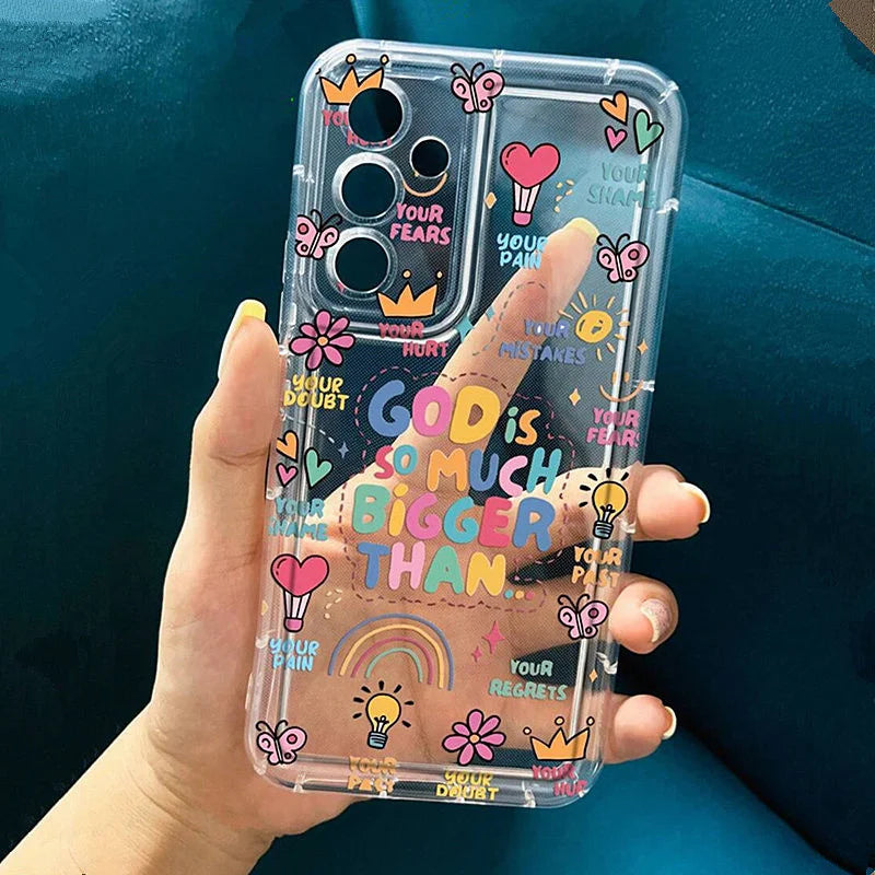 Transparent Fruit Juice Flower Pattern Phone Case For iPhone 17 16 14 11 12 13 15 Pro Max 14 Plus 17 Air Shock-Absorbing Cover