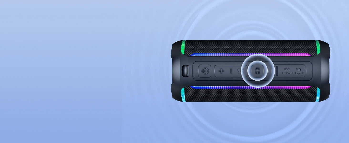 Ortizan Bluetooth Speaker X30, V5.3 Wireless IPX7 Waterproof Shower Speaker,40W HiFi Stereo Sound,TWS Pairing,30H Music Playtime