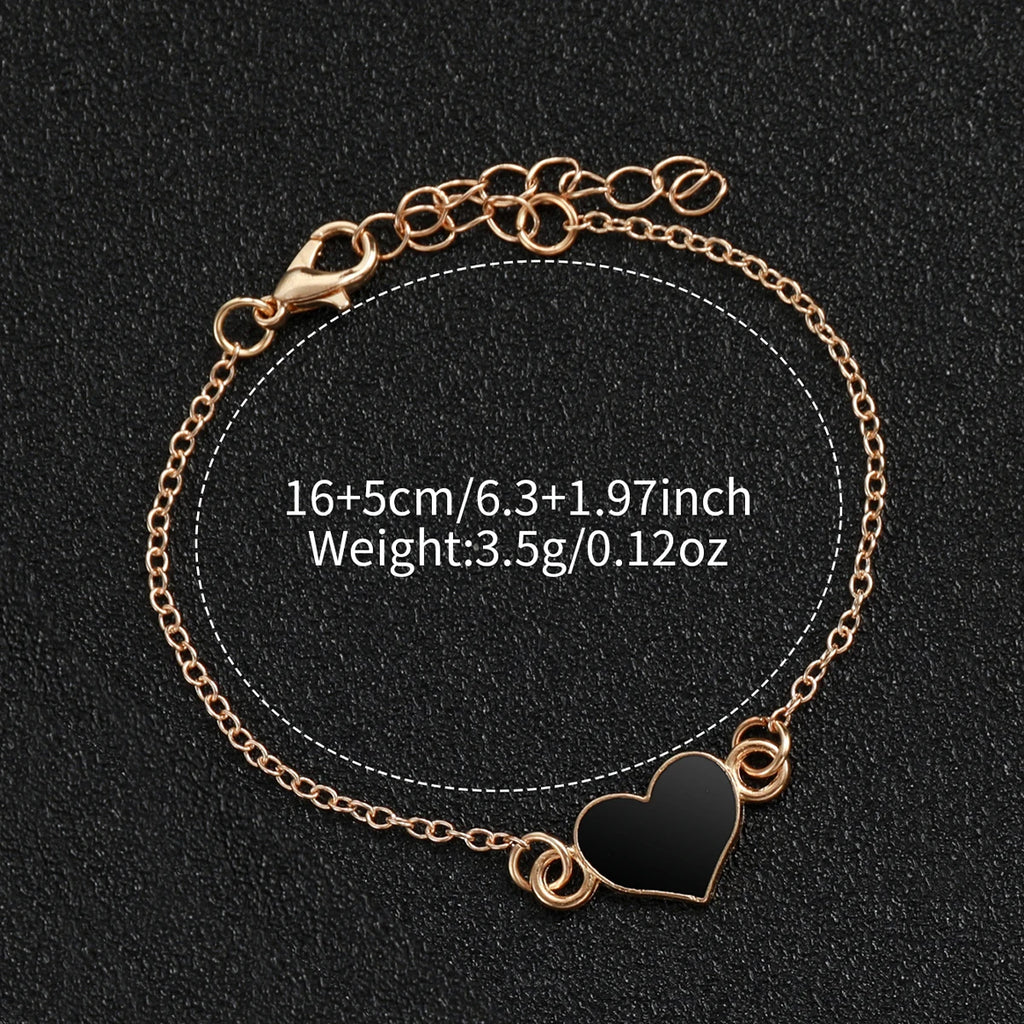 2/4PCS Fashion Arabic Dial Women Watches Heart Bracelets Set Simple Alloy Band Quartz Wristwatch Reloj Mujer（Without Box）