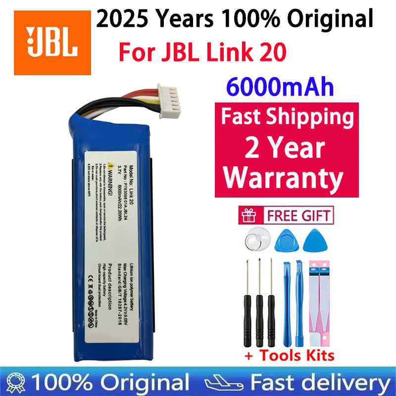 2025 Years Replacement Original Speaker Battery For JBL Link 10 20 G03 Clip Charge Boombox Flip Pulse Xtreme 1 2 3 4 5 6 Bateria