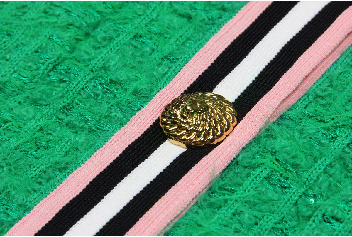 ZJYT Autumn Designer Single Breasted Cardigan Sweaters for Women Knitting Tops Short Sleeve Knitwears Jersey Mujer Blue 2024 New