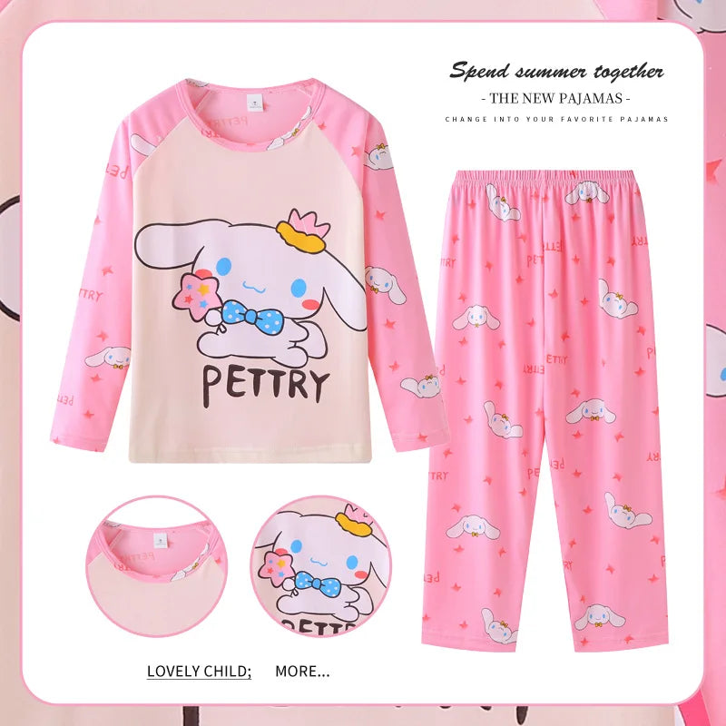 Disney Stitch Children Pajama Sets Suitable Comfortable Soft Print Kids Night Clothe Set Colorful Causal Homewear Autumn Winter