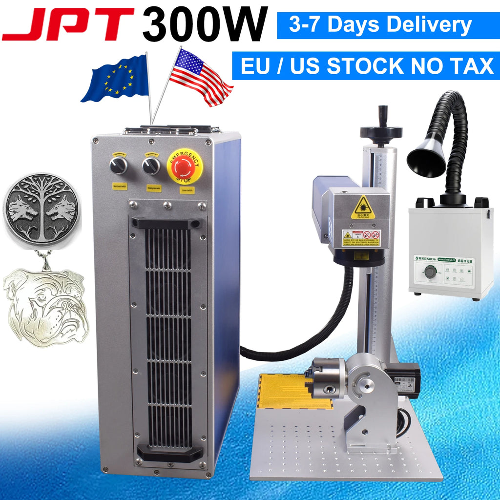 300W JPT Fiber Laser Marking Machine JPT MOPA M7 Metal Cutting For Gold Silver Jewelry Metal Engraving Cutting 110*110MM
