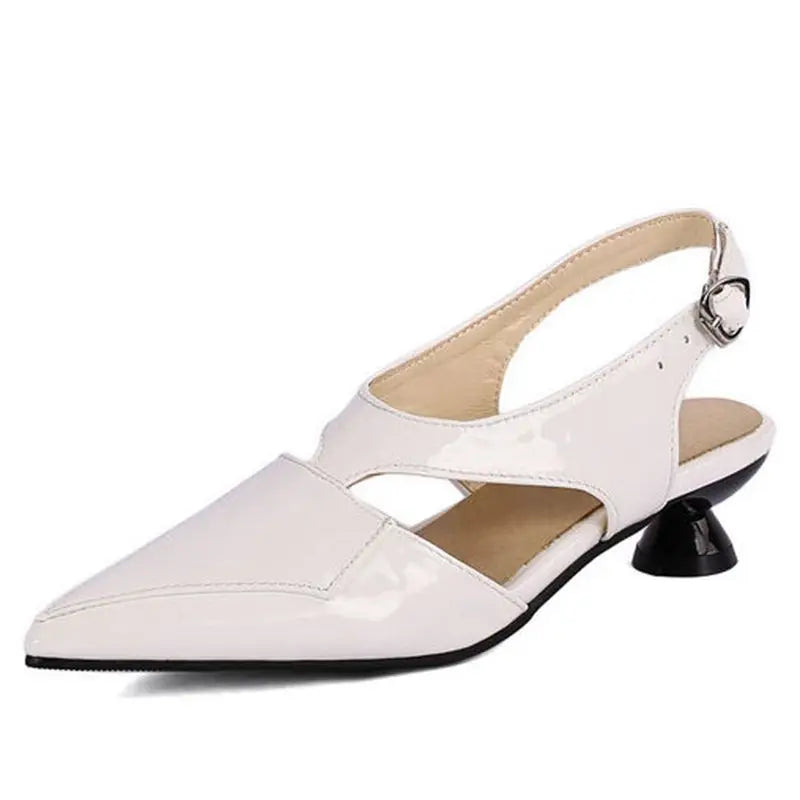 REAVE CAT 2022 Ladies Sandals Pointed Toe Heels Buckle Straps Size 33-45 Black Red Elegant S3691