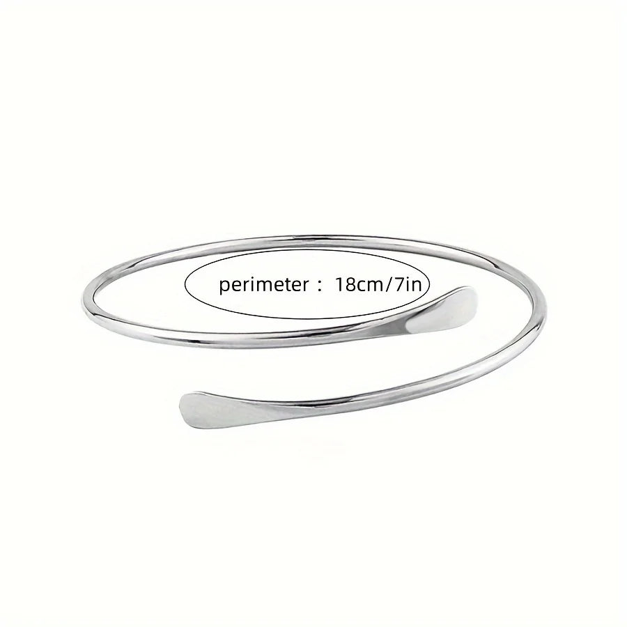 5Pcs/Set Vintage Boho Style Adjustable Silver Cuff Bangles for Women - Zinc Alloy Stacking Bracelets for Daily Wear