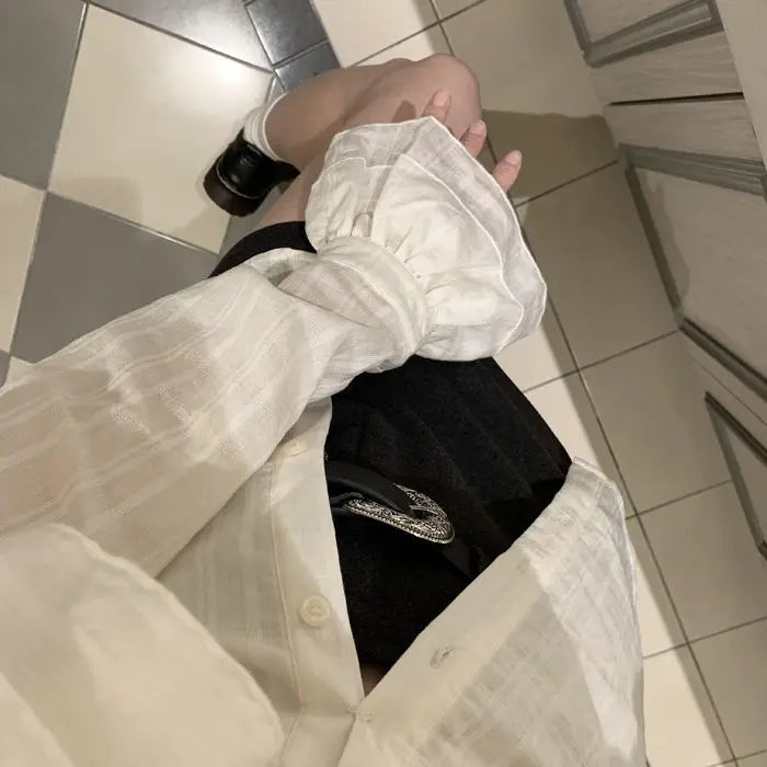 Ruffles Shirts Women Flare Sleeve Simple Fashion Slash Neck Ulzzang Solid Spring All-match Slim Casual Streetwear Cozy Female