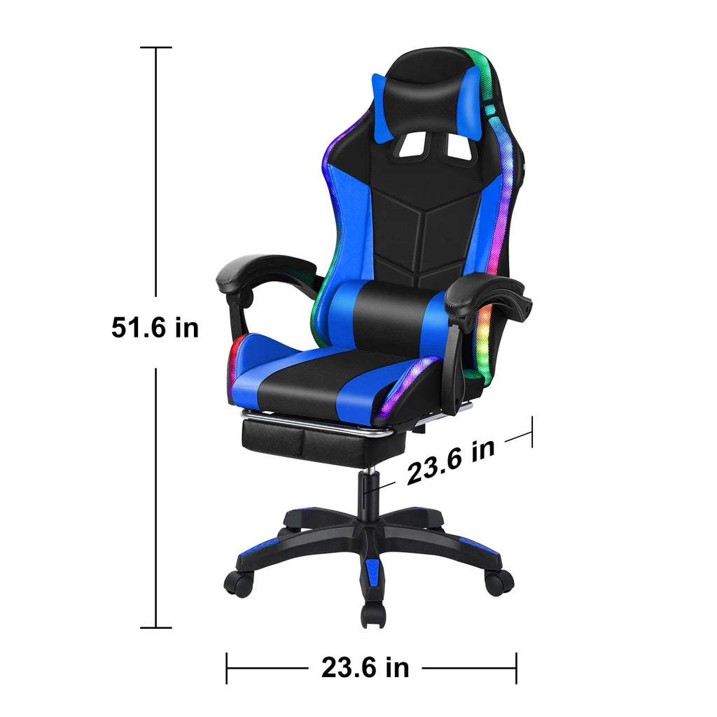 Ergonomic Massage Computer Chair with Height Adjustable, Video Game Chair High Back with Lumbar Support