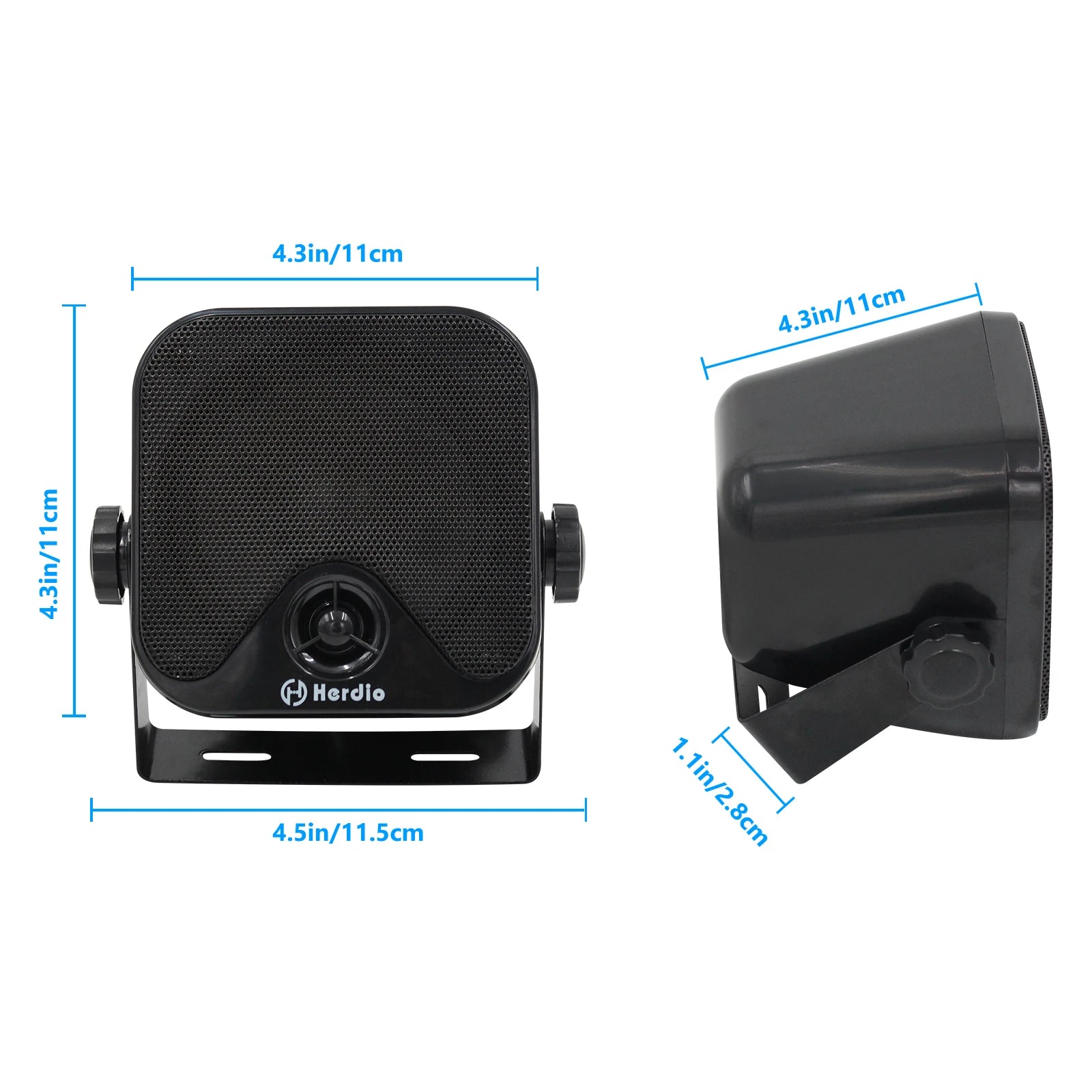 Herdio Waterproof Marine Speakers 100W 4 Inch Motorcycle Audio Speaker Heavy Duty Music Sound System For outdoor ATV UTV