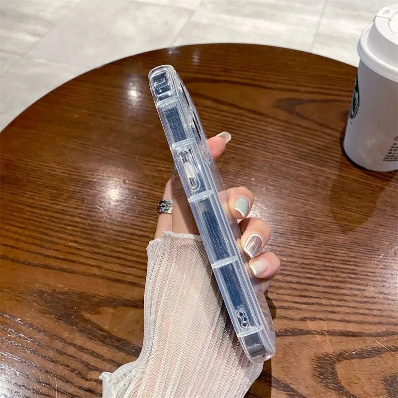 Transparent Soap Soft Case For iPhone 16 15 14 13 12 11 Pro Max XR XS MAX 7 8 PLUS MINI Camera ProtectionAirbag Shockproof Cover