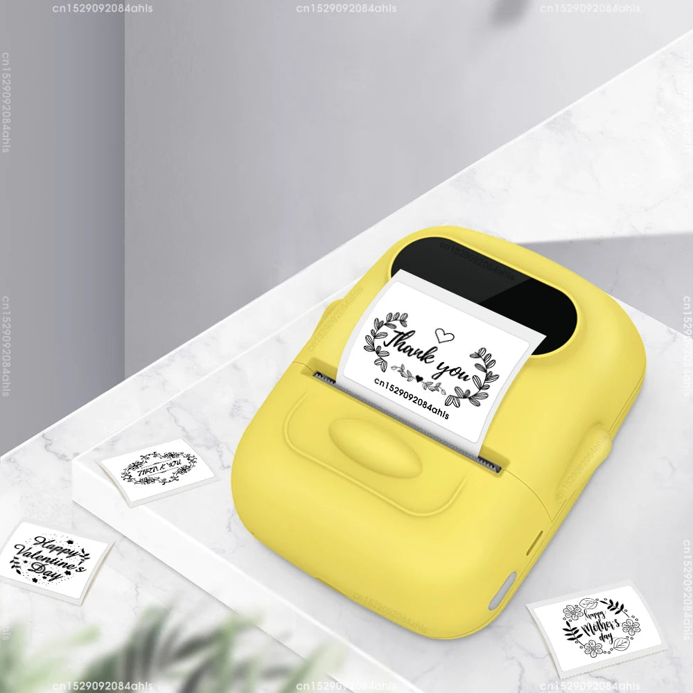 Mini Portable Thermal Printer P50 Adhesive Label Printer Portable Bluetooth Labeling Machine 2inch Maker or 3PK P50 Label Tapes