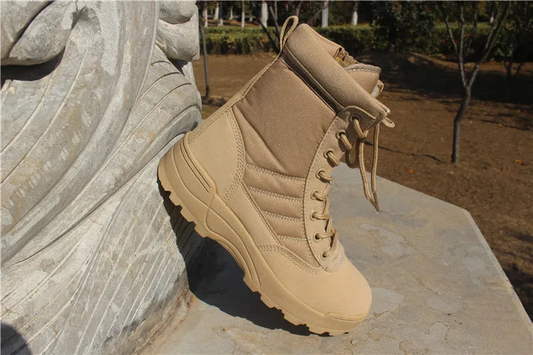 Wear resistant tactical boots for both men and women waterproof security shoes outdoor hiking boot high top desert boots for men