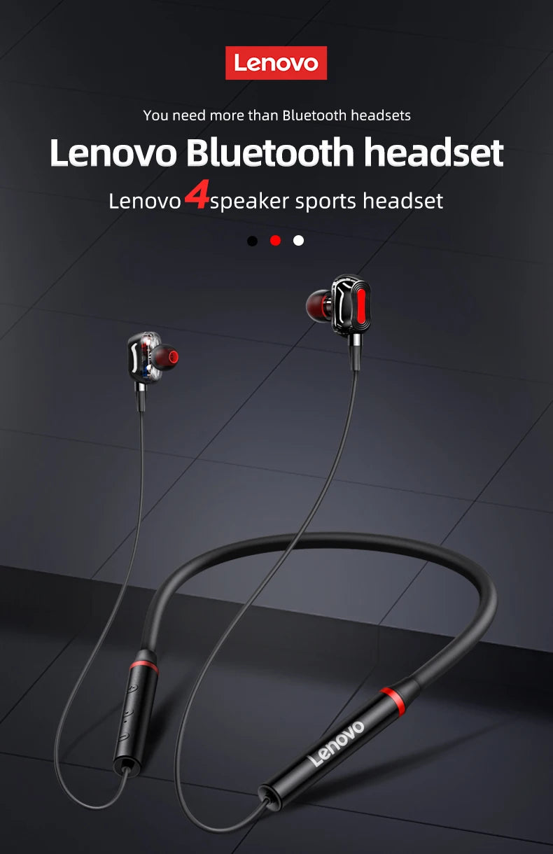 Lenovo Original HE05 Pro TWS Wireless Earphone Bluetooth 5.0 Waterproof Microphone Sports Noise Reduction Neckband Headphones