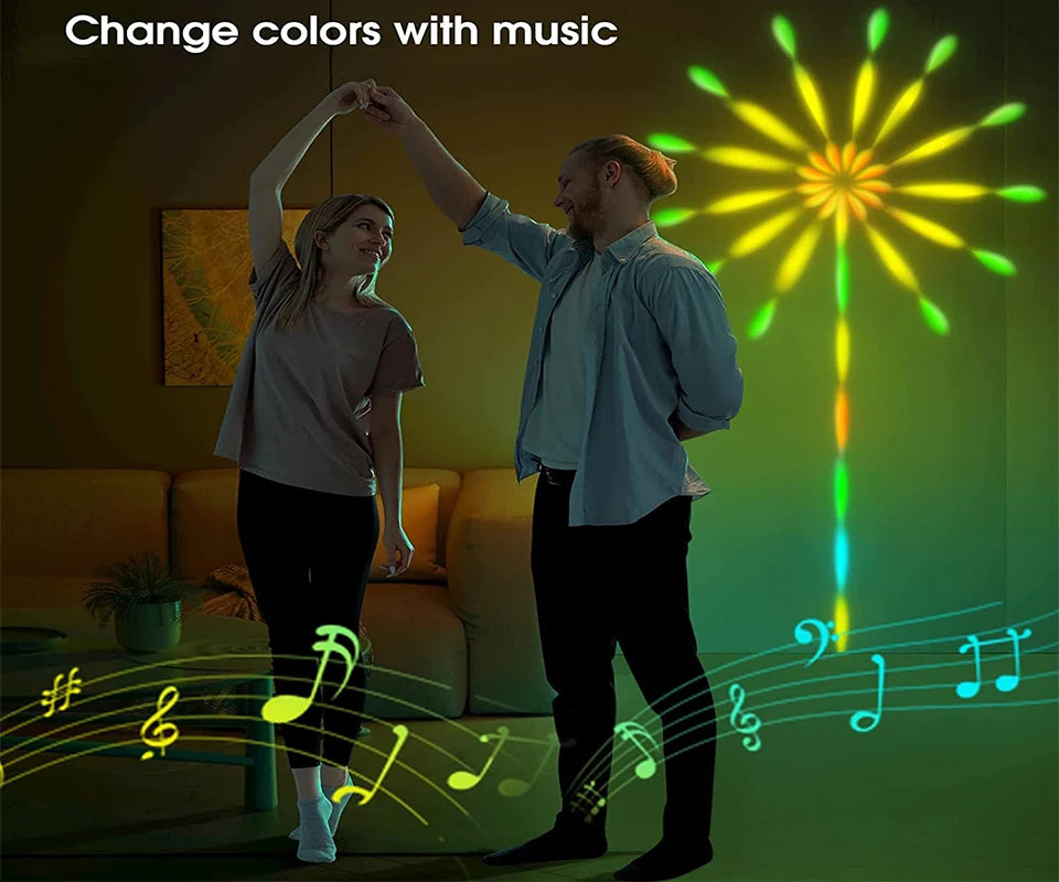 Firework Led Strip Lights For Room Wall Bluetooth Led Tape Light 5V Music Sync Led Lighting Strips Usb Led Strip Rgbic