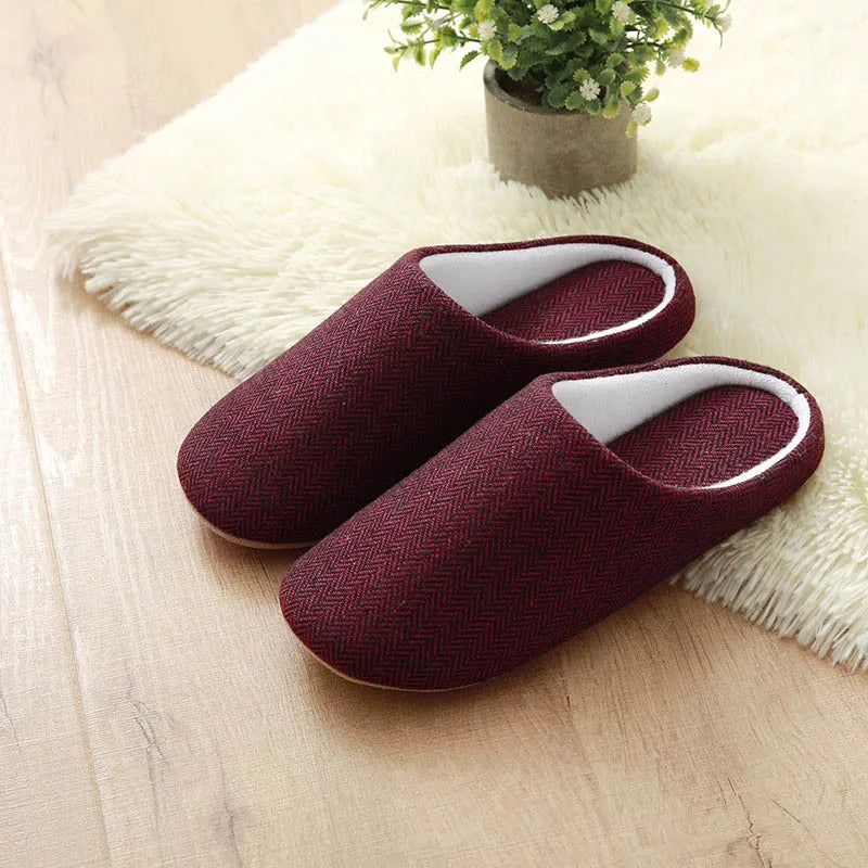 2024 Winter Women Warm Slippers Men Indoor Home Bedroom Flat Slides Couples Casual Plush Non-slip Flip Flops Ladies Soft Sandals