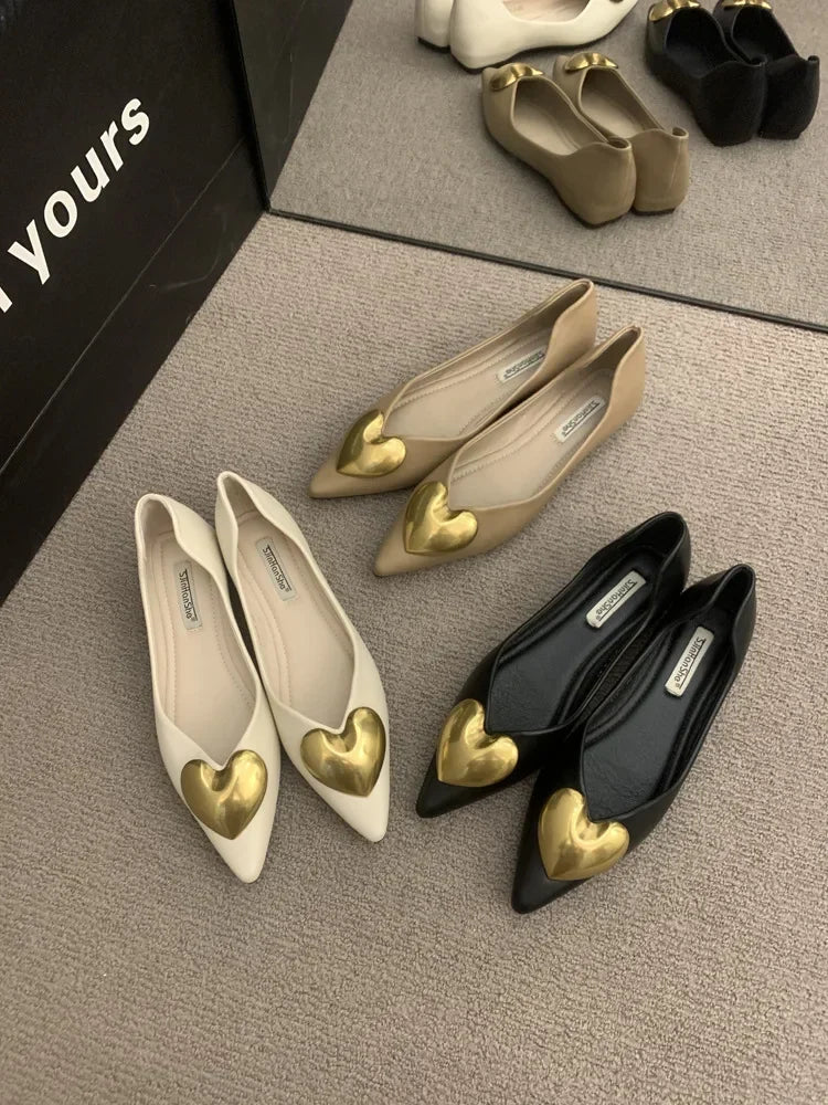 Elegant Black Flat Bottomed Single Shoes For Women New Spring Autumn/Winter French Style Soft Bottomed Comfortable Commuting Sho